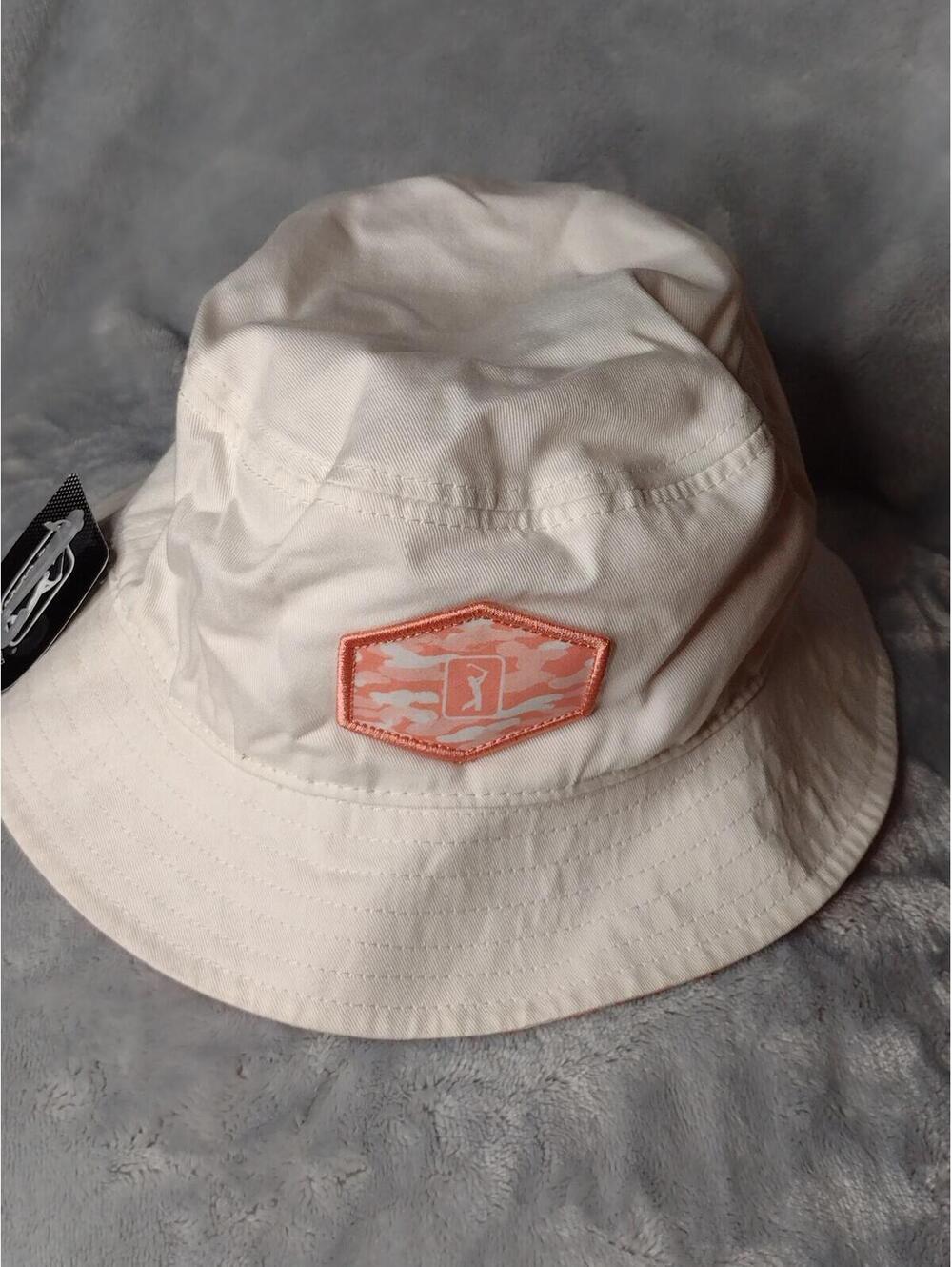 NWT PGA Tour Women's White/Pink Bucket Hat Size One Size